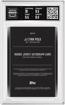 Ja'Lynn Polk from the 2024 Topps Midnight set featuring a Daybreak parallel graded by Arena Club and given an overall grade of 9.