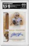 Justin Herbert from the 2023 Panini Gold Standard set graded by Arena Club and given an overall grade of 9.5.