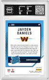 Jayden Daniels from the 2024 Donruss set graded by Arena Club and given an overall grade of 9.5.