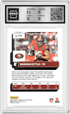  George Kittle  from the 2022 Panini Donruss Optic set featuring a White Sparkle parallel graded by Arena Club and given an overall grade of 10.