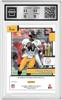 Kordell Stewart from the 2022 Panini Donruss Optic set graded by Arena Club and given an overall grade of 10.
