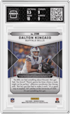 Dalton Kincaid from the 2023 Panini Obsidian set featuring a Electric Etch Orange  parallel graded by Arena Club and given an overall grade of 9.5.