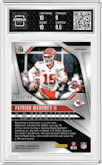 Patrick Mahomes II from the 2024 Panini Prizm set featuring a Hyper parallel graded by Arena Club and given an overall grade of 9.5.