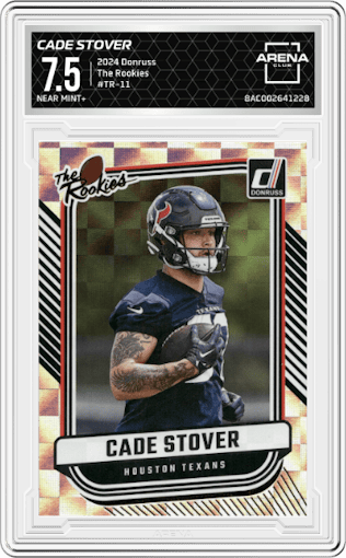 Cade Stover from the 2024 Donruss set graded by Arena Club and given an overall grade of 7.5.