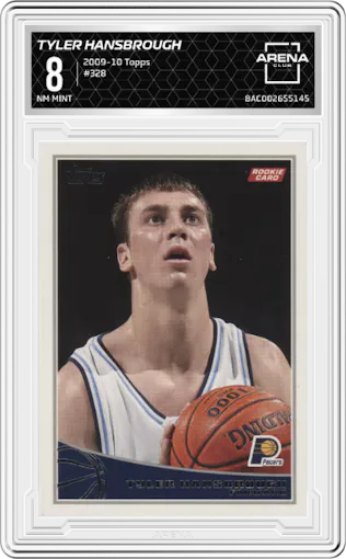 Tyler Hansbrough from the 2009-10 Topps set graded by Arena Club and given an overall grade of 8.