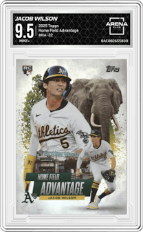 Jacob Wilson from the 2025 Topps set graded by Arena Club and given an overall grade of 9.5.