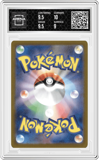 Giovanni's Charisma from the 2023 Pokemon SV JPN set graded by Arena Club and given an overall grade of 9.5.