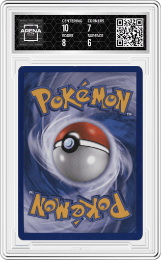 Shaymin from the 2010 Pokemon HG & SS set graded by Arena Club and given an overall grade of 6.5.