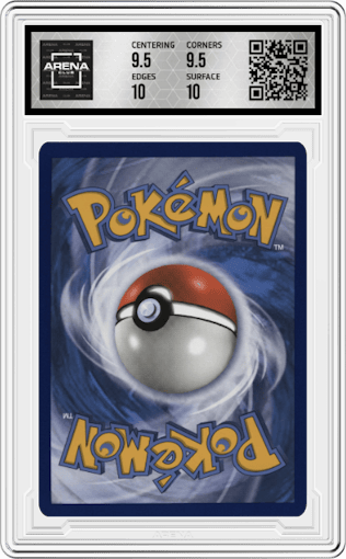 Charizard GX from the 2019 Pokemon S&M  set featuring a Hidden Fates Tins parallel graded by Arena Club and given an overall grade of 10.