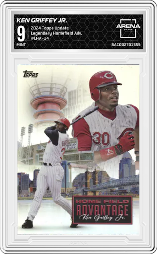 Ken Griffey Jr. from the 2024 Topps Update set graded by Arena Club and given an overall grade of 9.