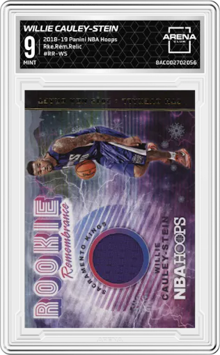 Willie Cauley-Stein from the 2018-19 Panini NBA Hoops  set graded by Arena Club and given an overall grade of 9.