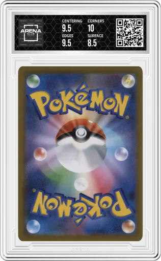 Charizard from the 2021 Pokemon SWSH JPN set graded by Arena Club and given an overall grade of 9.