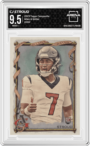 CJ Stroud from the 2023 Topps Composite set graded by Arena Club and given an overall grade of 9.5.