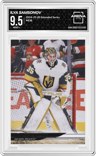 Ilya Samsonov  from the 2024-25 Upper Deck Extended Series set graded by Arena Club and given an overall grade of 9.5.