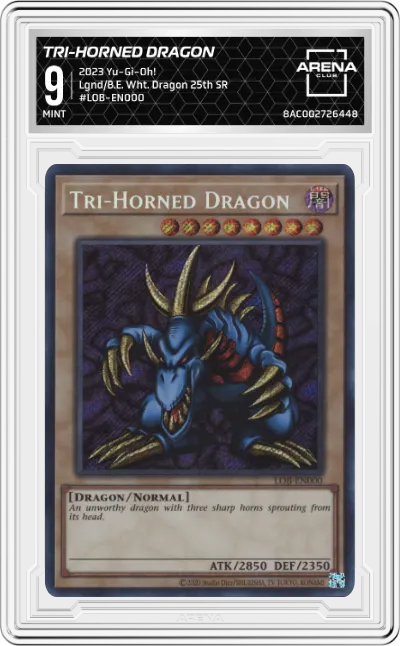 2023 Yu-Gi-Oh! Lgnd/B.E. Wht. Dragon 25th Tri-Horned Dragon ARENA CLUB 9