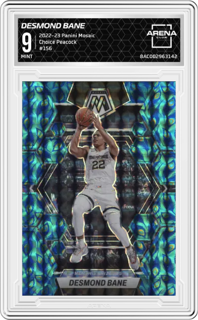 2022 Panini Mosaic Desmond Bane Choice Peacock #156 ARENA CLUB 9
