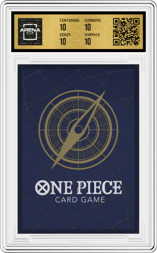 Kouzuki Momonosuke from the 2024 One Piece JPN set graded by Arena Club and given an overall grade of 10.