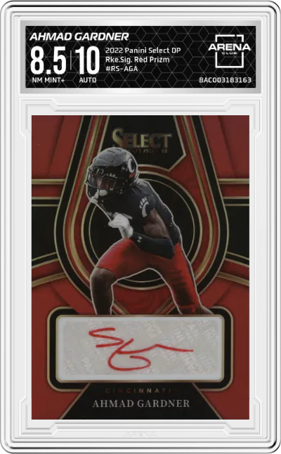 2022 Panini Select Draft Picks Rke.Sig. Ahmad Gardner Red Prizm #RS-AGA ARENA CLUB 8.5