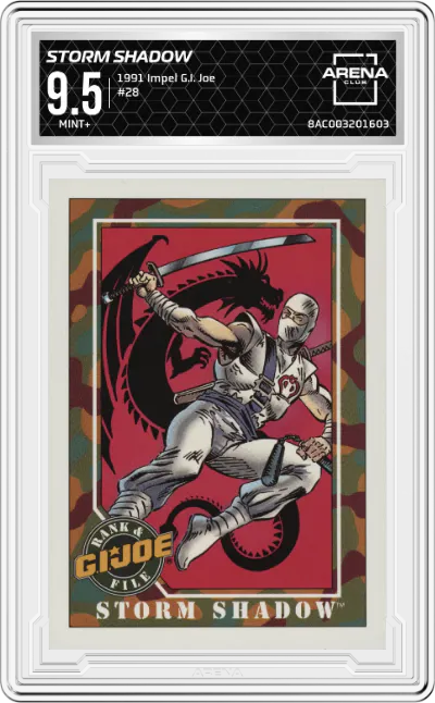 1991 Impel G.I. Joe Storm Shadow #28 ARENA CLUB 9.5