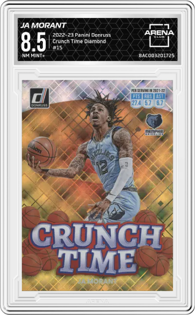 2022 Panini Donruss Crunch Time Ja Morant Diamond ARENA CLUB 8.5