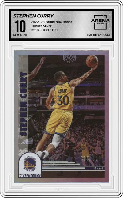 2022 Panini NBA Hoops Tribute Stephen Curry Silver #294 ARENA CLUB 10