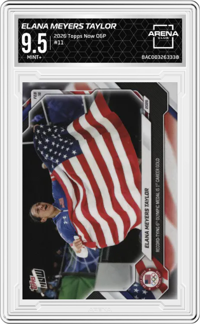 2026 Topps Now Olympic/Paralympic Games Elana Meyers Taylor ARENA CLUB 9.5
