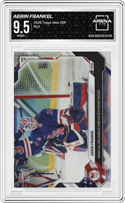 2026 Topps Now Olympic/Paralympic Games Aerin Frankel #12 ARENA CLUB 9.5