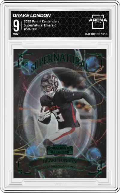 2022 Panini Contenders Supernatural Drake London Emerald ARENA CLUB 9