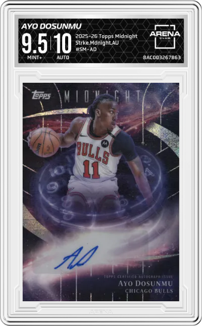 2025 Topps Midnight Strke.Mdnight.AU Ayo Dosunmu #SM-AD ARENA CLUB 9.5