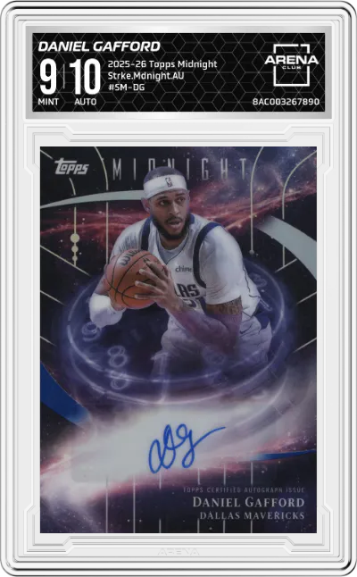 2025 Topps Midnight Strke.Mdnight.AU Daniel Gafford ARENA CLUB 9
