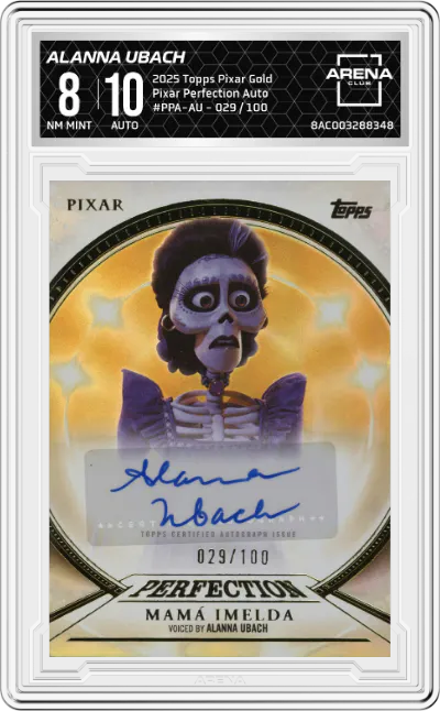 2025 Topps Pixar Gold Pixar Perfection Auto Alanna Ubach ARENA CLUB 8