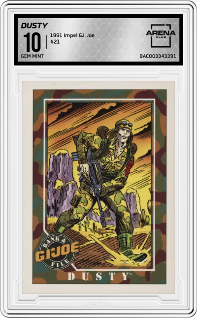 1991 Impel G.I. Joe Dusty #21 ARENA CLUB 10