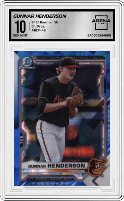 2021 Bowman Sapphire Edition Chr.Pros. Gunnar Henderson #BCP-49 ARENA CLUB 10