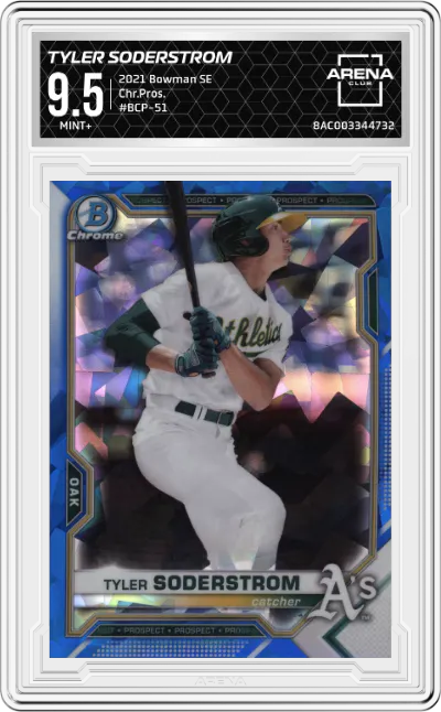 2021 Bowman Sapphire Edition Chr.Pros. Tyler Soderstrom ARENA CLUB 9.5