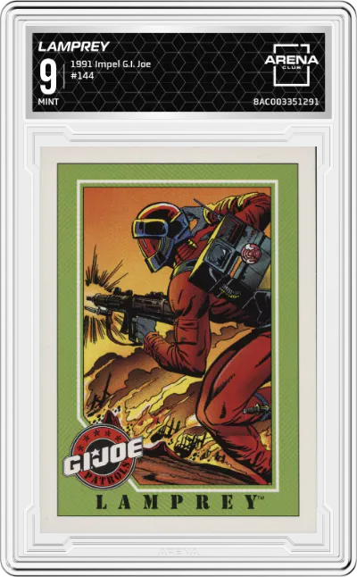 1991 Impel G.I. Joe Lamprey #144 ARENA CLUB 9