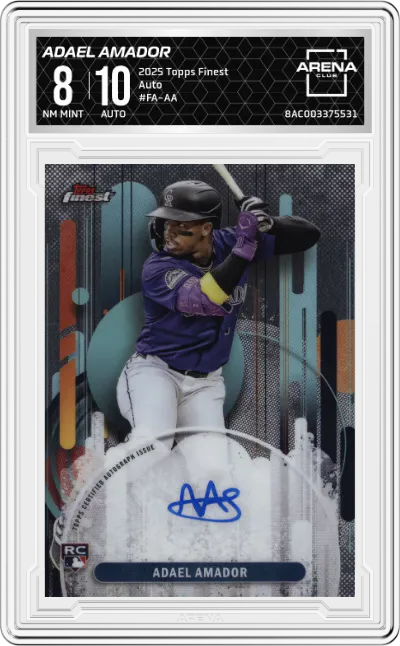2025 Topps Finest Auto Adael Amador ARENA CLUB 8