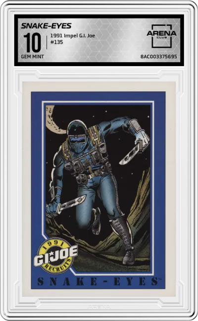 1991 Impel G.I. Joe Snake-Eyes #135 ARENA CLUB 10