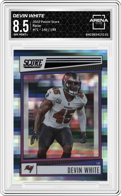 2022 Panini Score Devin White Racer ARENA CLUB 8.5