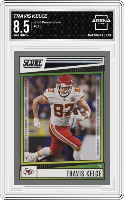 2022 Panini Score Travis Kelce ARENA CLUB 8.5
