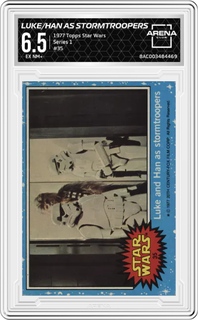 1977 Topps Star Wars Series 1 Luke and Han as Stormtroopers #35 ARENA CLUB 6.5