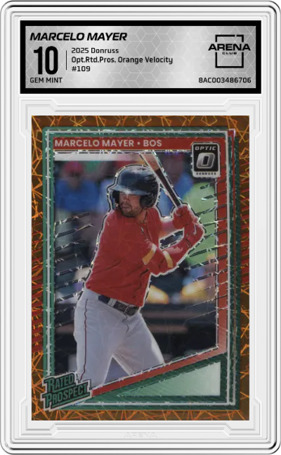 2025 Donruss Opt.Rtd.Pros. Marcelo Mayer Orange Velocity ARENA CLUB 10