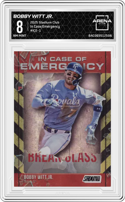 2025 Stadium Club In Case/Emergency Bobby Witt Jr. ARENA CLUB 8