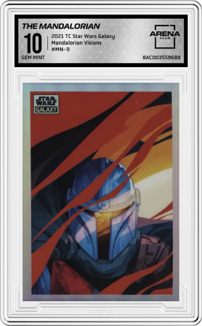 2021 Topps Chrome Star Wars Galaxy Mandalorian Visions The Mandalorian ARENA CLUB 10