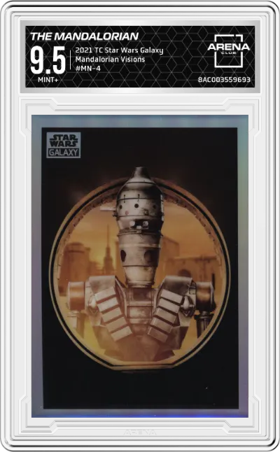 2021 Topps Chrome Star Wars Galaxy Mandalorian Visions The Mandalorian ARENA CLUB 9.5