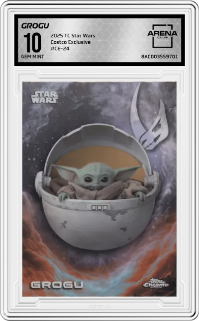2025 Topps Chrome Star Wars Costco Exclusive Grogu ARENA CLUB 10