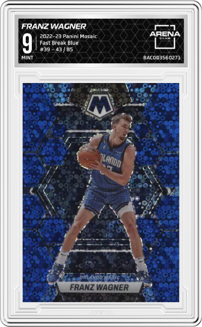 2022 Panini Mosaic Franz Wagner Fast Break Blue #39 ARENA CLUB 9