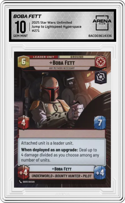 2025 Star Wars: Unlimited Jump to Lightspeed Boba Fett Hyperspace ARENA CLUB 10