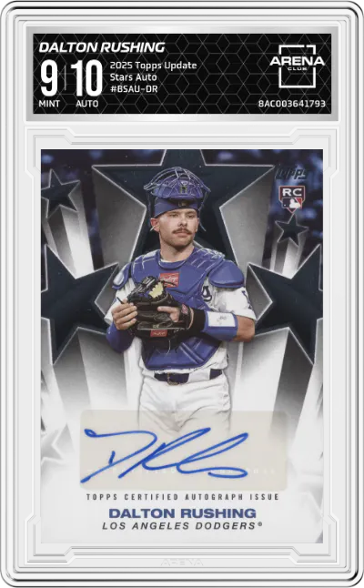 2025 Topps Update Stars Auto Dalton Rushing #BSAU-DR ARENA CLUB 9