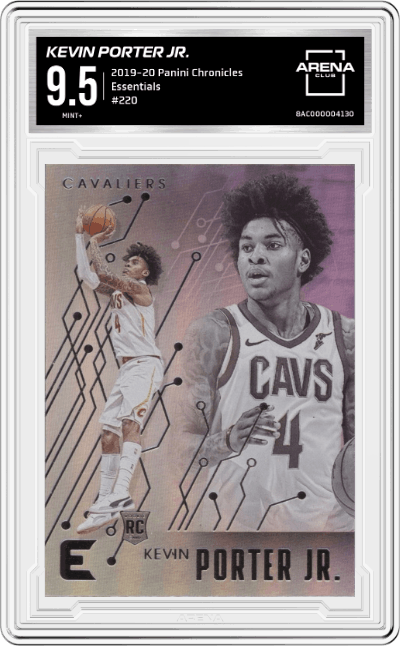 Kevin Porter Jr. from the 2019-20 Panini Chronicles  set graded by Arena Club and given an overall grade of 9.5.