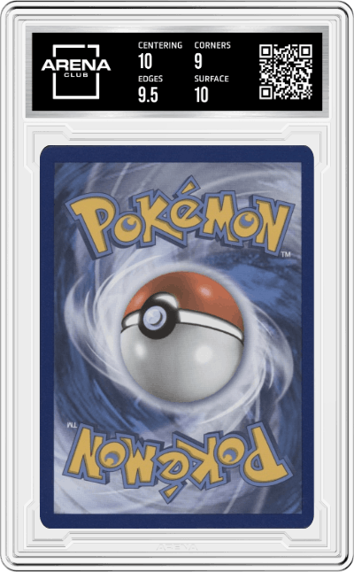 Here Comes Team Rocket! from the 2021 Pokemon SWSH set graded by Arena Club and given an overall grade of 9.5.